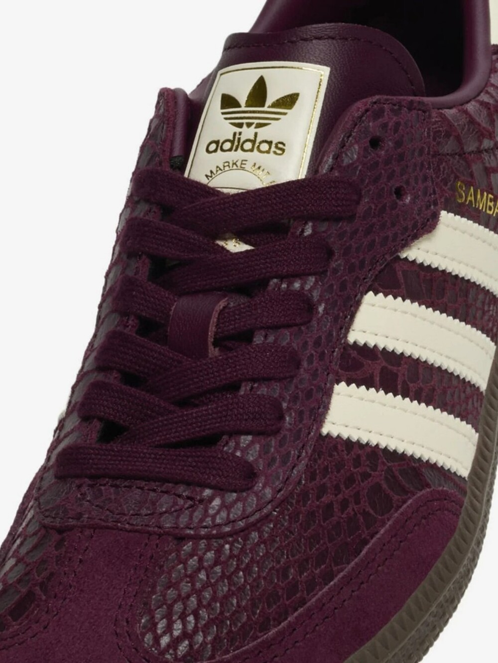 Adidas Samba OG Maroon Cream Gold 8.5 Women's - IH3979 - Picture 2 of 5